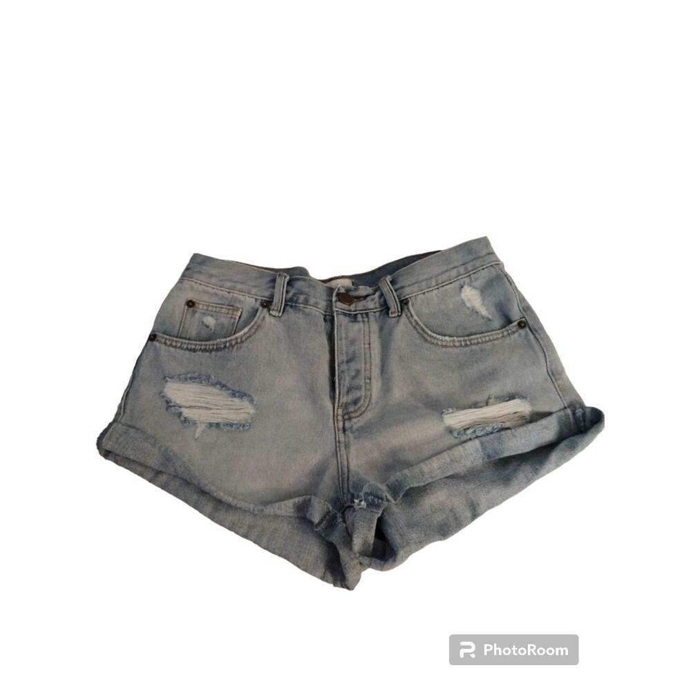 Amuse Society Distressed Denim Shorts Size 28 - Picture 1 of 8